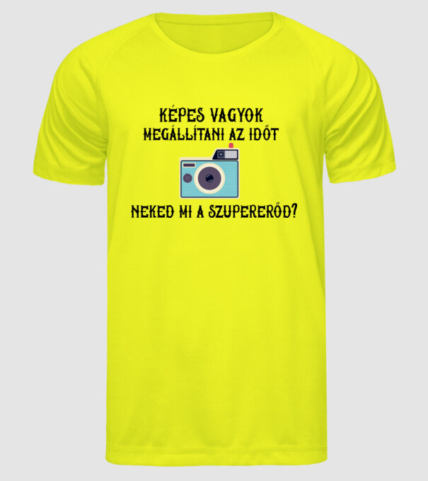  minta neonsárga pólón