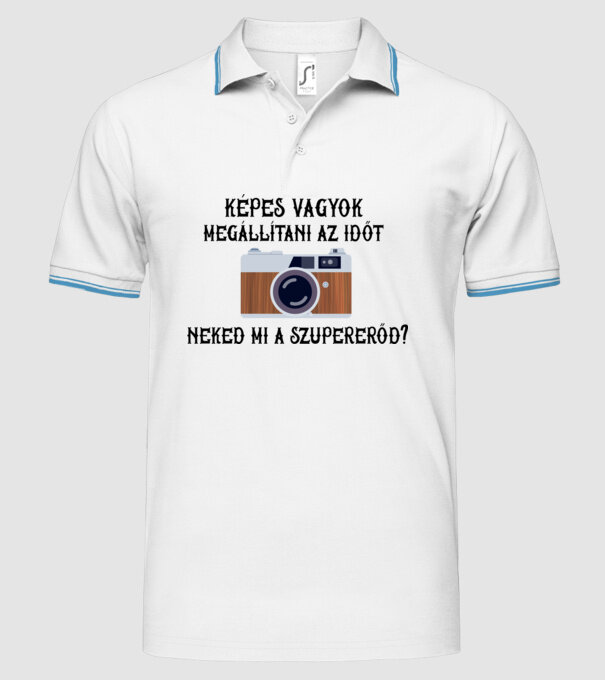  minta fehér pólón
