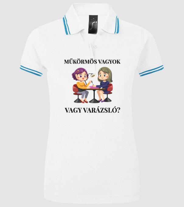  minta fehér pólón