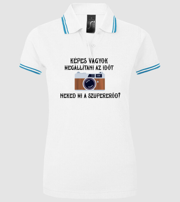  minta fehér pólón