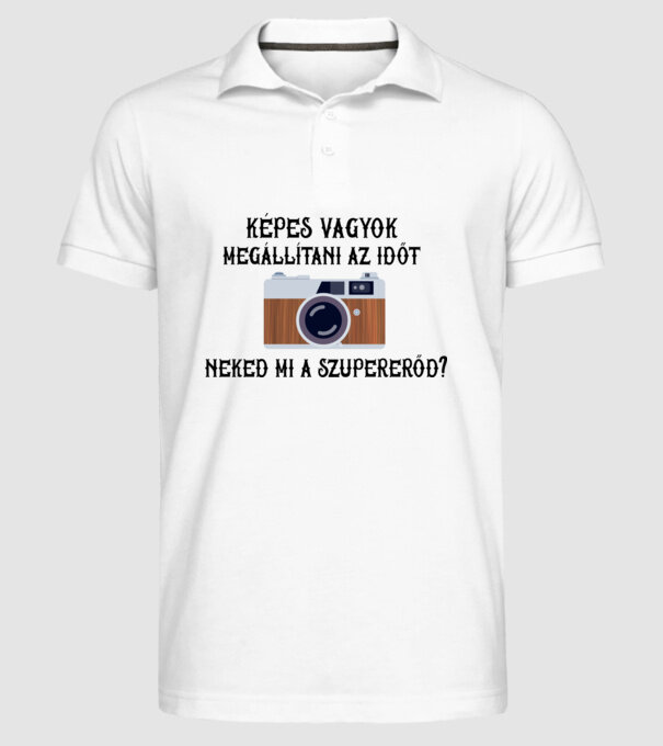  minta fehér pólón