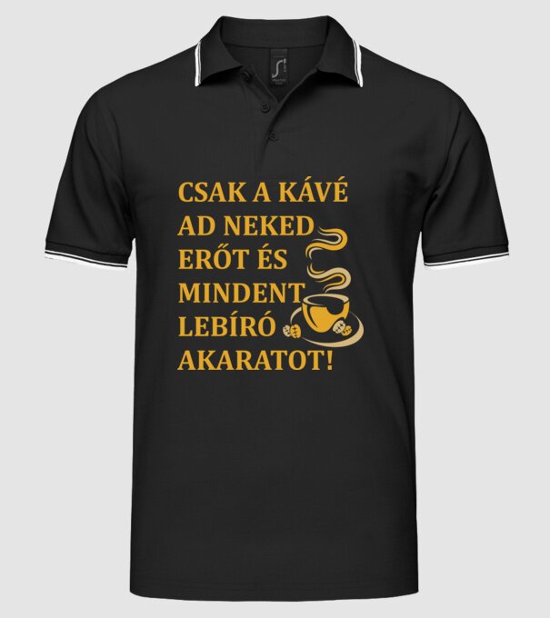 minta fekete pólón