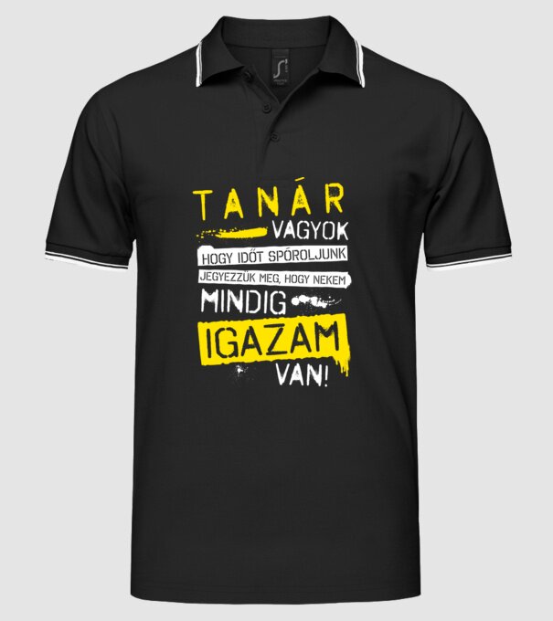  minta fekete pólón