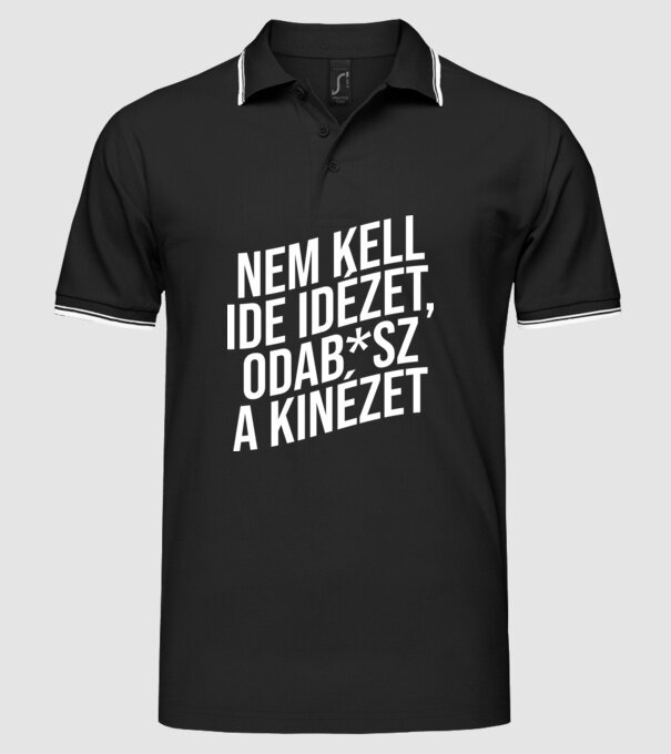  minta fekete pólón